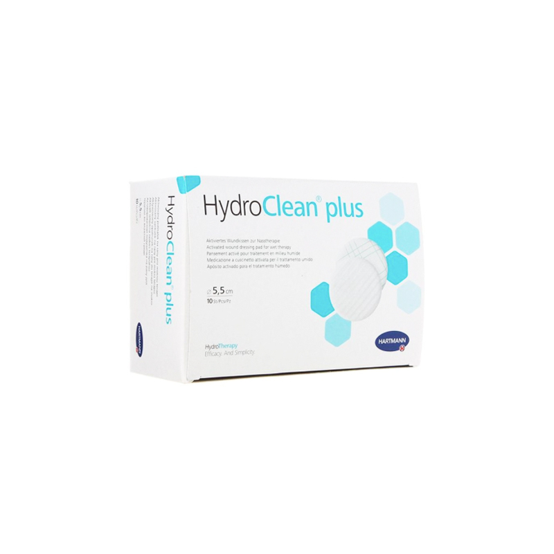 Повязки HydroClean Plus с раствором Рингера и ПГМБ 5,5 см купить в СПб